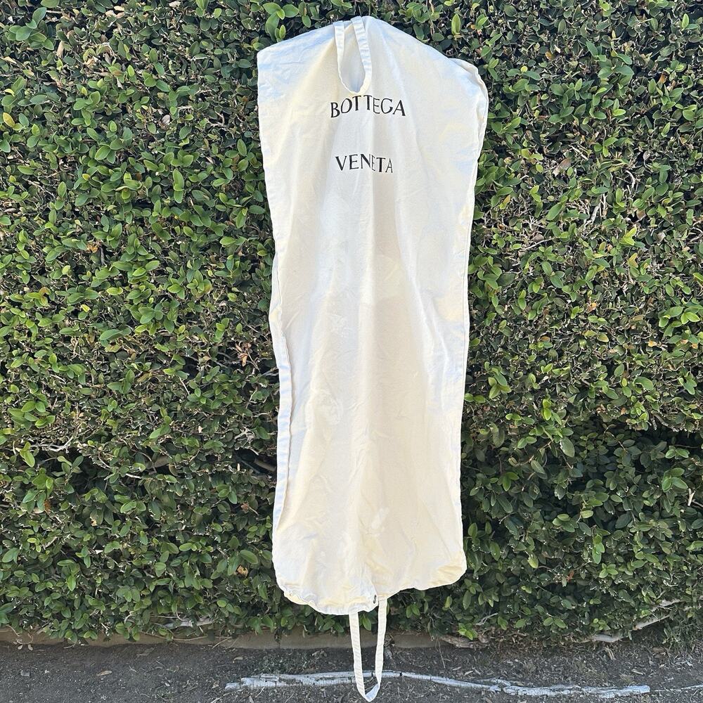 Bottega Veneta Garment Bag 62"x26" Ivory Full Zip Cover Protector Travel Dress